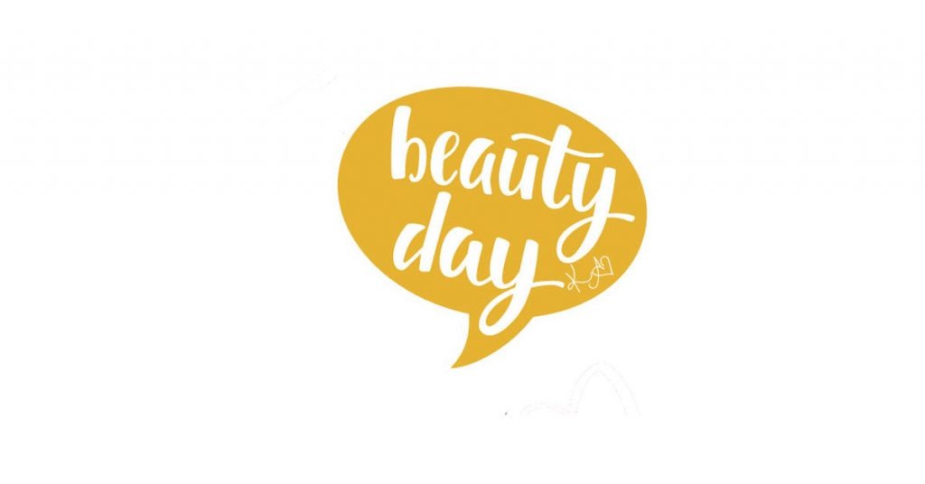 Kuvituskuva, johon on kirjoitettu "Beauty day" eli kauneuspäivä.
